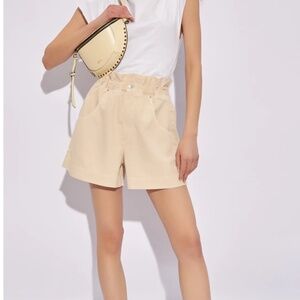 Isabel Marant Étoile Ecru Titea Fluid Denim Shorts
